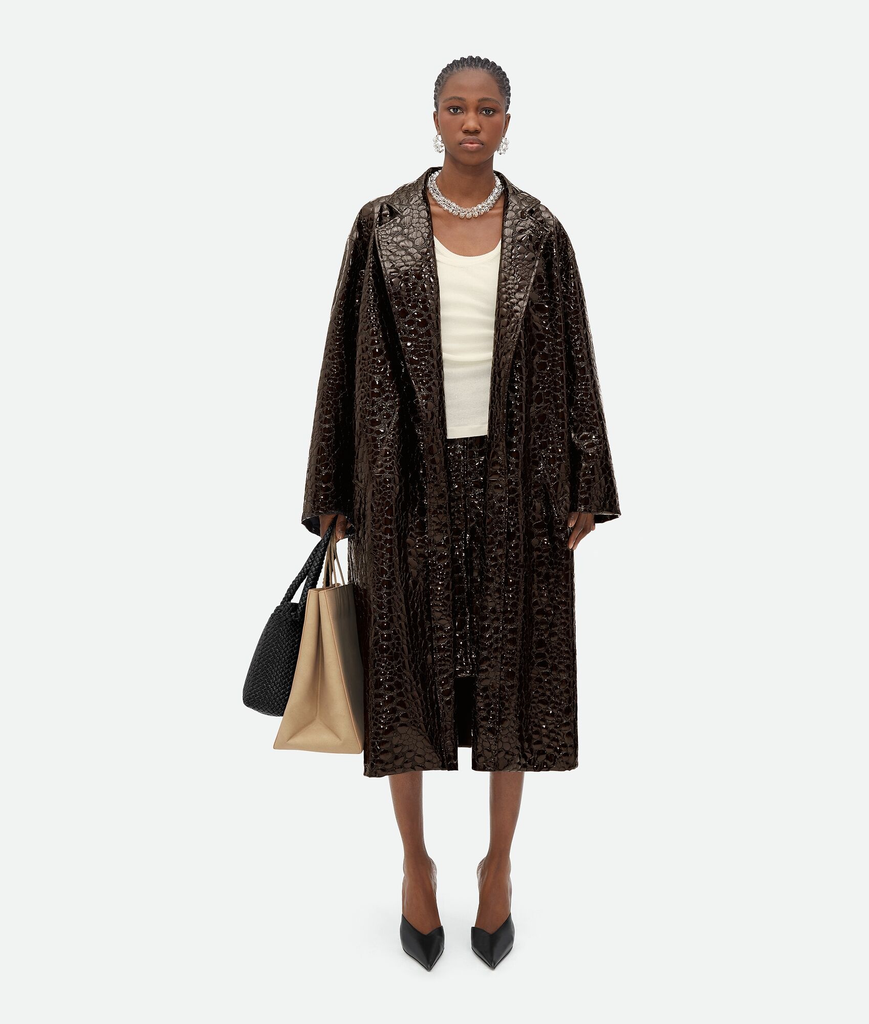 ボッテガヴェネタ Bottega Veneta Printed Leather Midi Skirt Bottega Veneta - Leather midi skirt Bottega Veneta