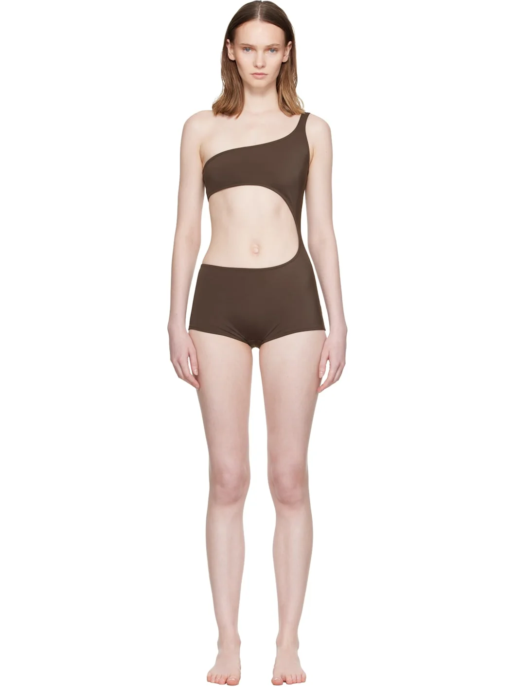 Brown Flann Swimsuit - 1