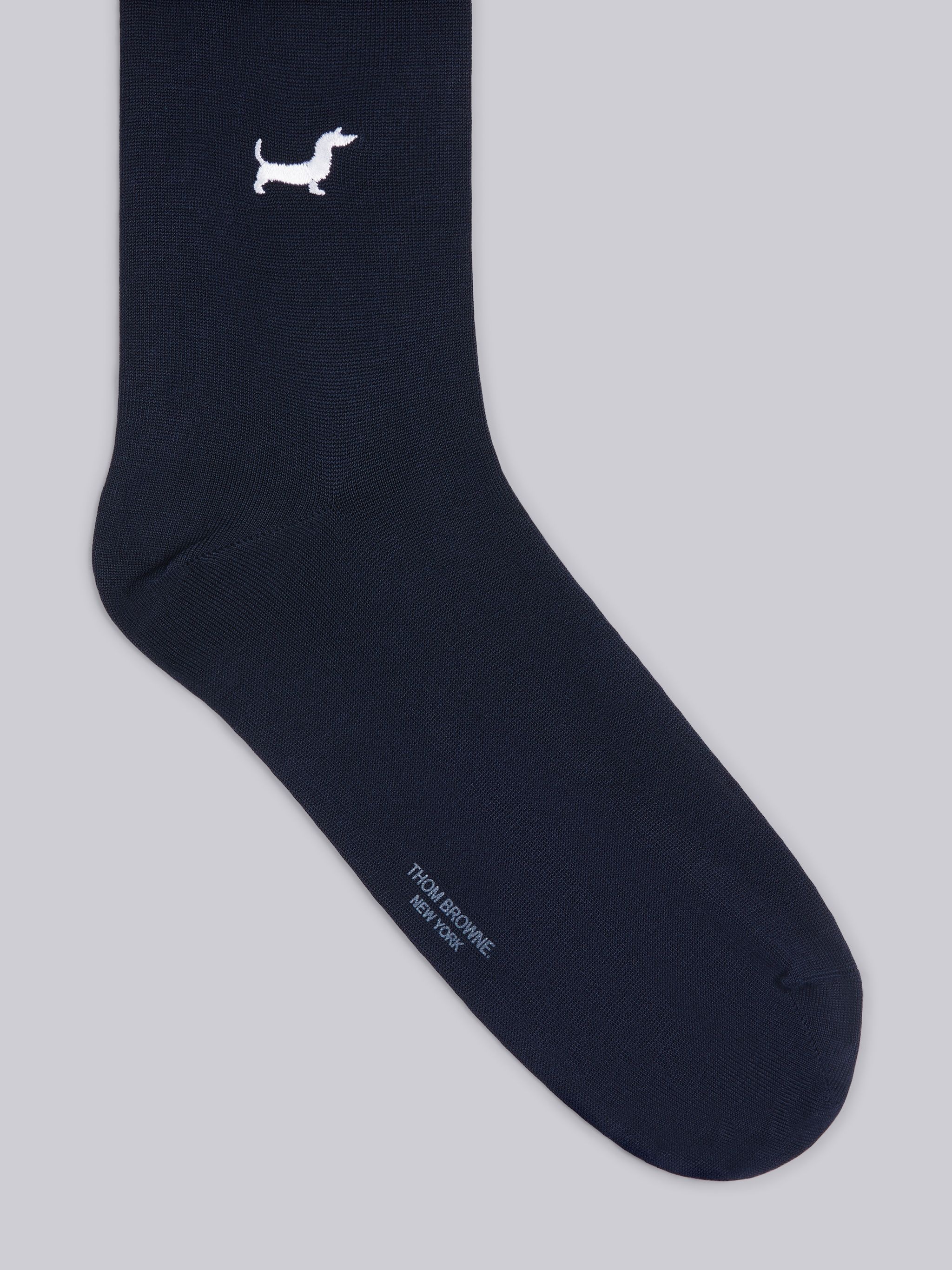 Navy Hector Embroidered Mini Crew Socks - 2