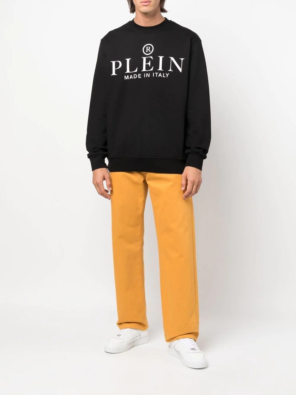 logo-print crew neck sweatshirt - 2