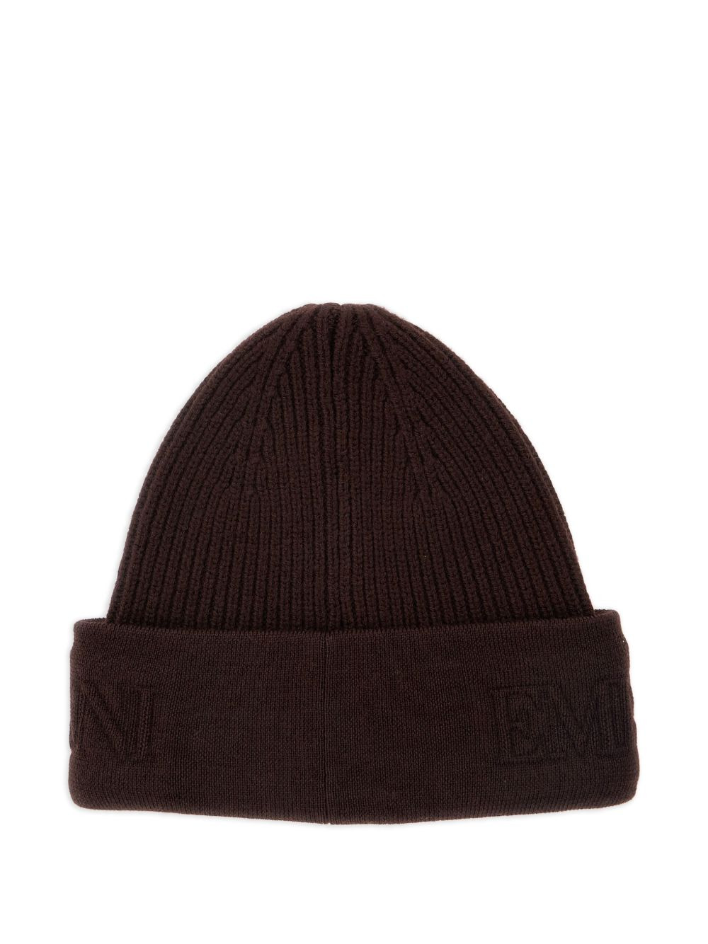 logo-embroidered ribbed beanie hat - 2
