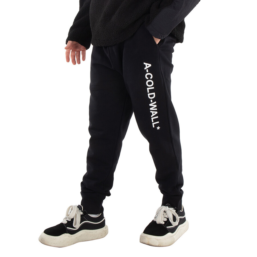 A Cold Wall Black Essentials Logo-Print Track Pants - 4