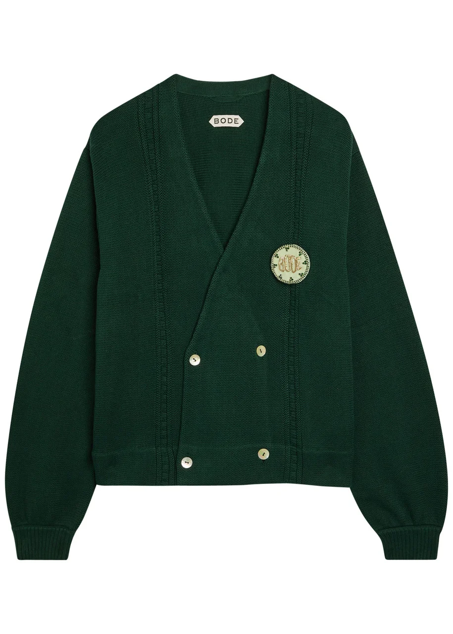 Bode Double-breasted Cotton Cardigan - 1