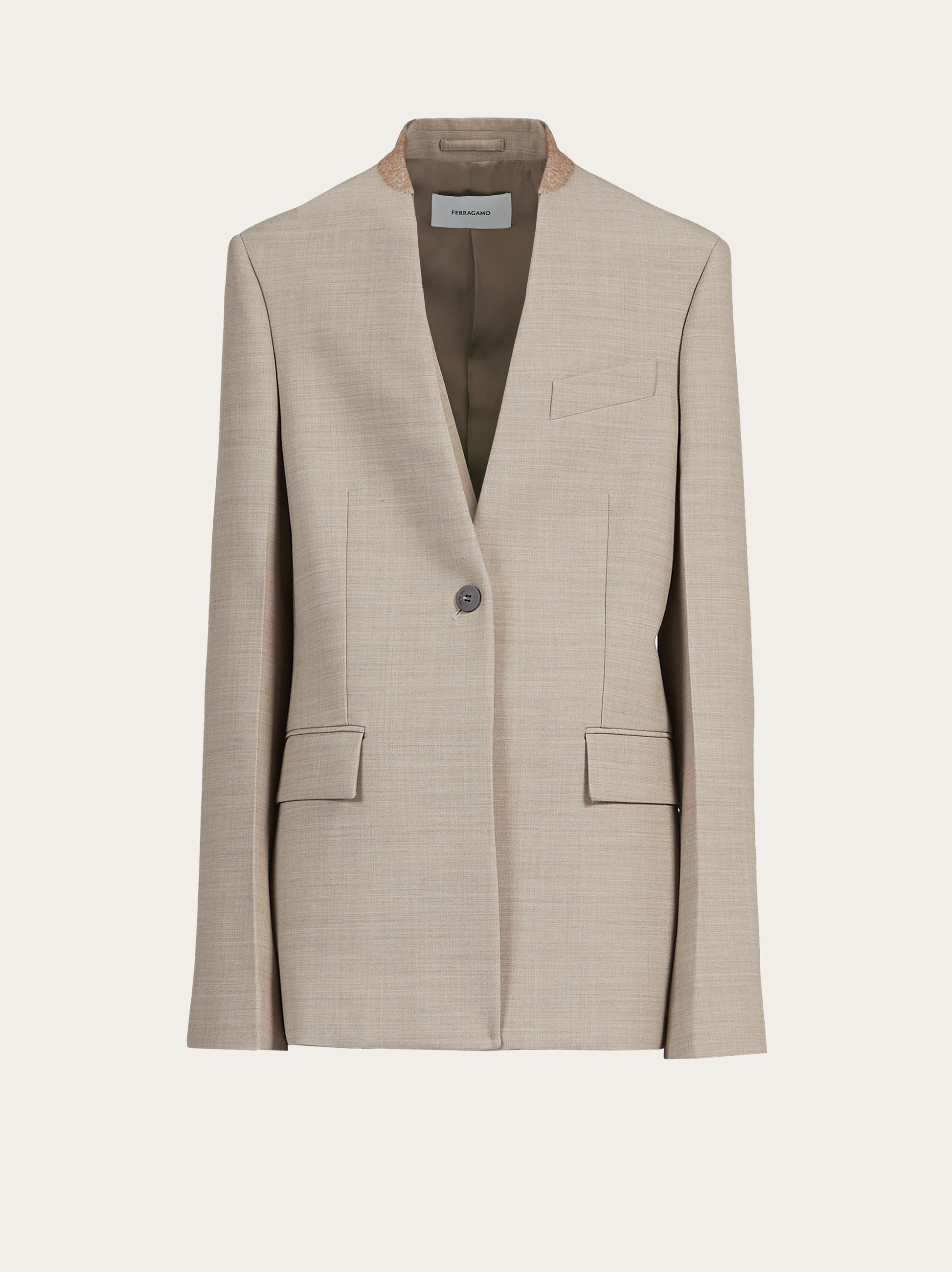 Single breasted wool blazer - 1