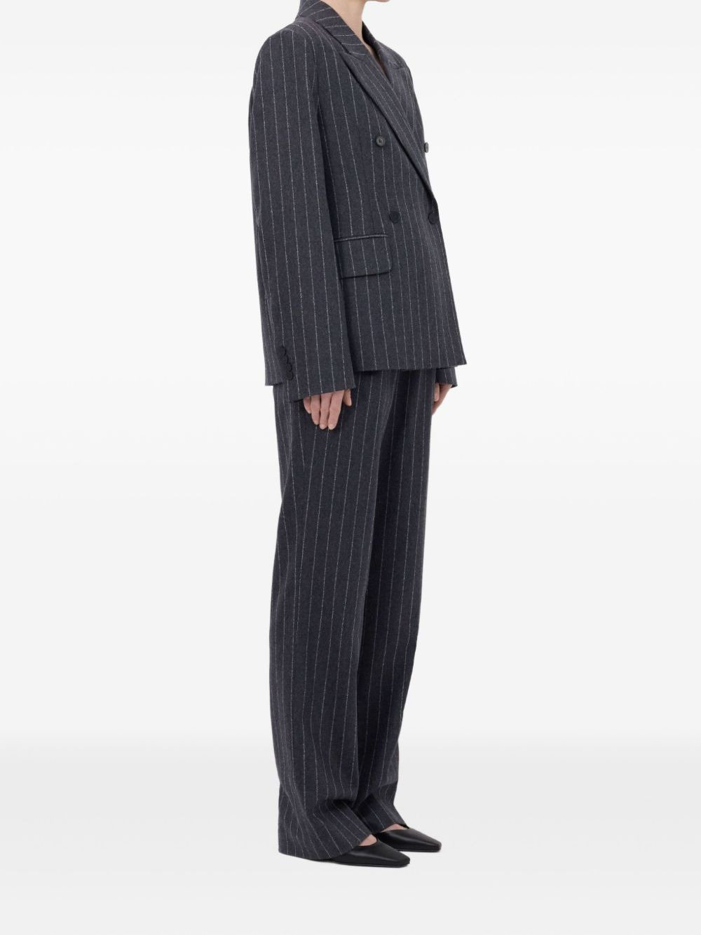 Kalen pinstripe double-breasted blazer - 3