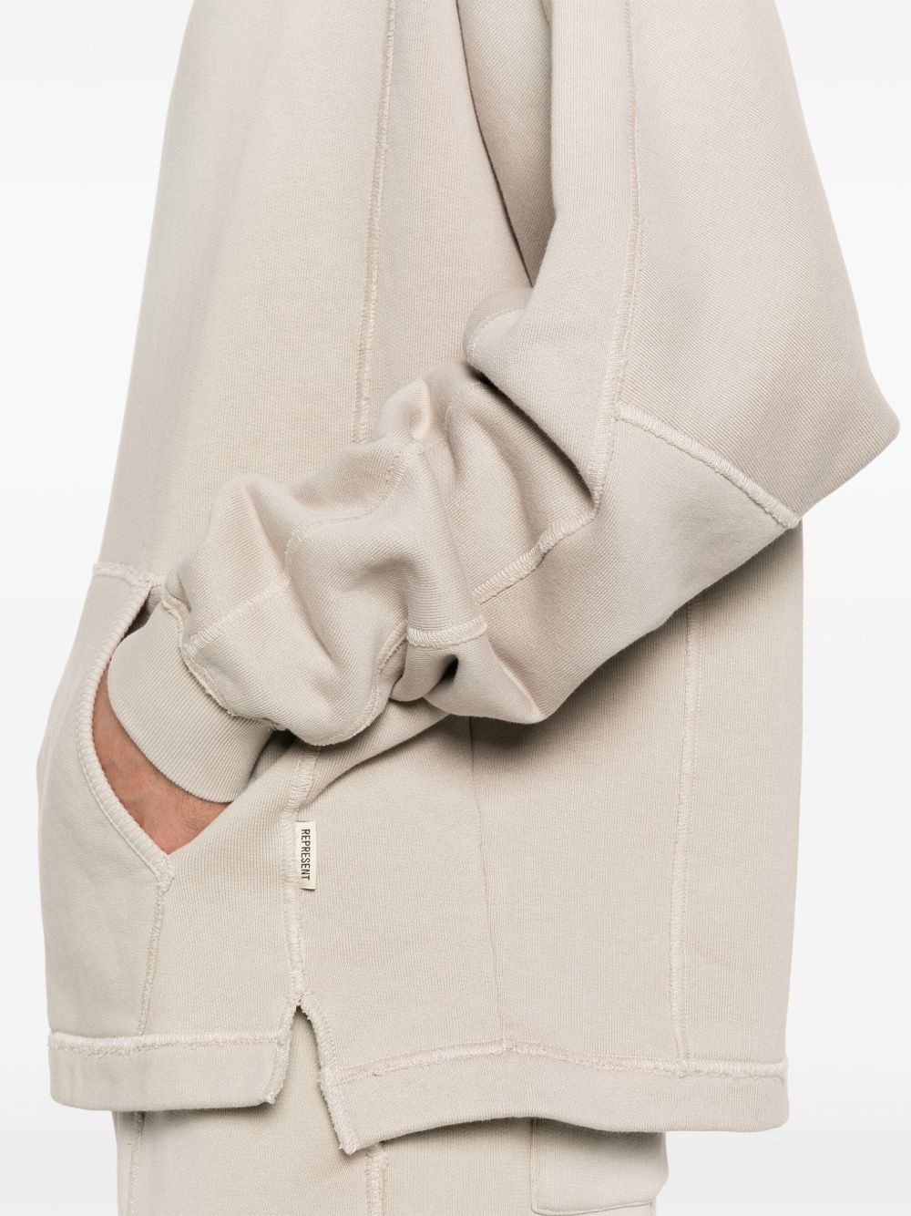 seam-detail hoodie - 5