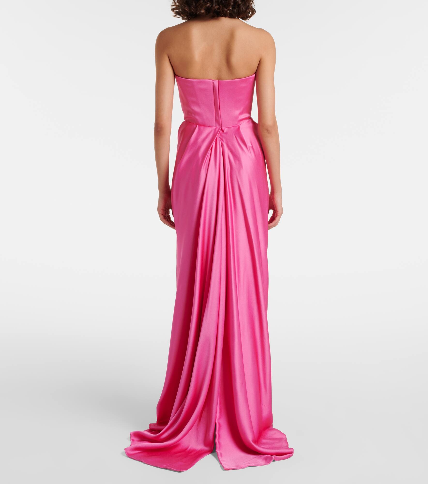 Galaxyno strapless satin corset gown - 3