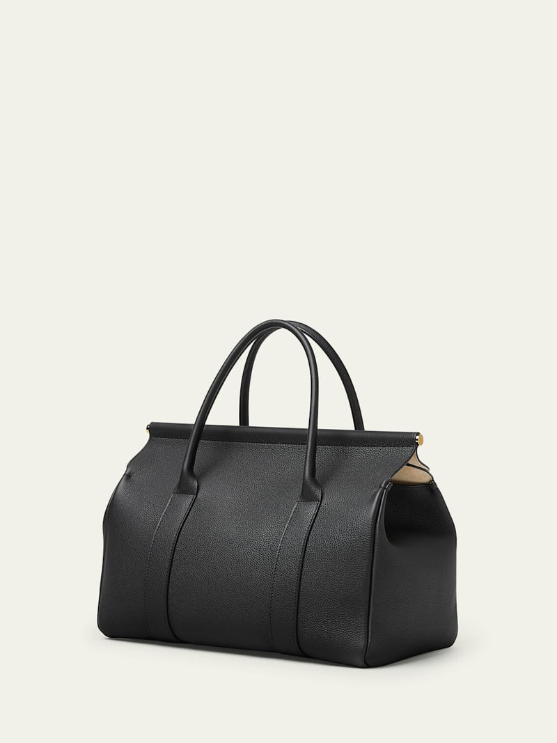 Loro Piana Loom 32 Grained Leather Top-Handle Bag outlook