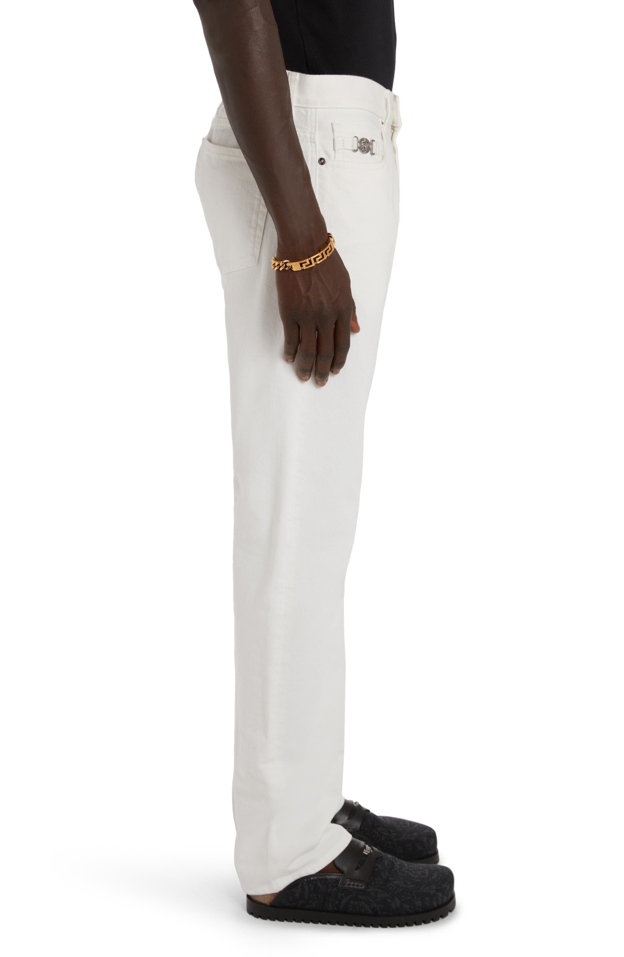 Medusa Buckle Straight Leg Jeans - 4