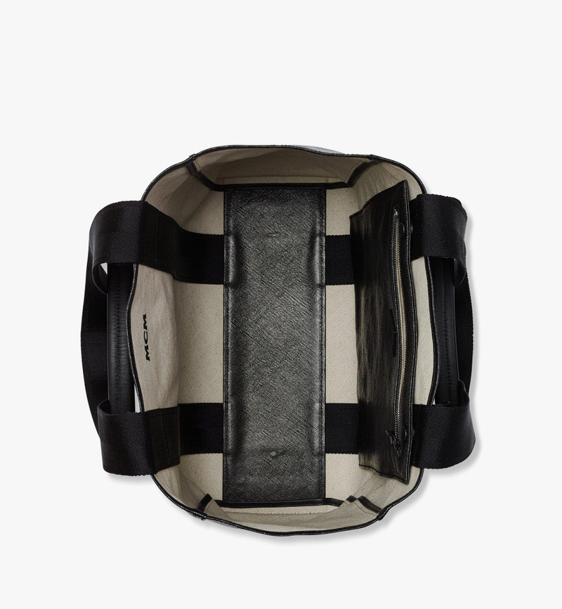 Reversible Diamond Tote in Canvas Leather Mix 4