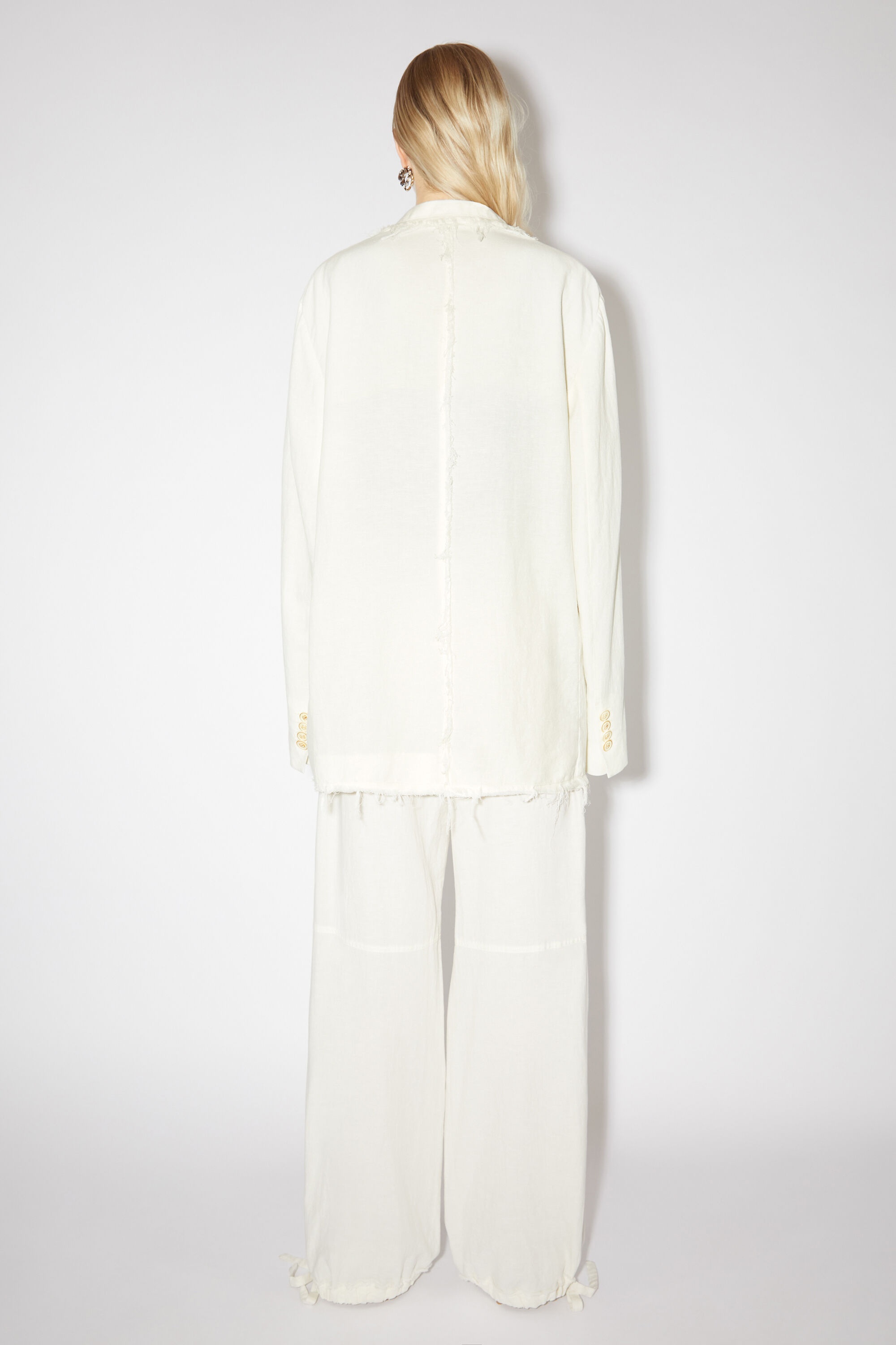 Relaxed fit suit jacket - Warm white - 3