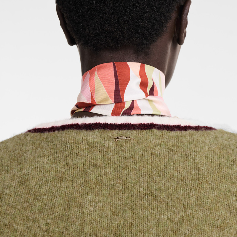 Round collar jumper Pistachio/Burgundy - OTHER 5