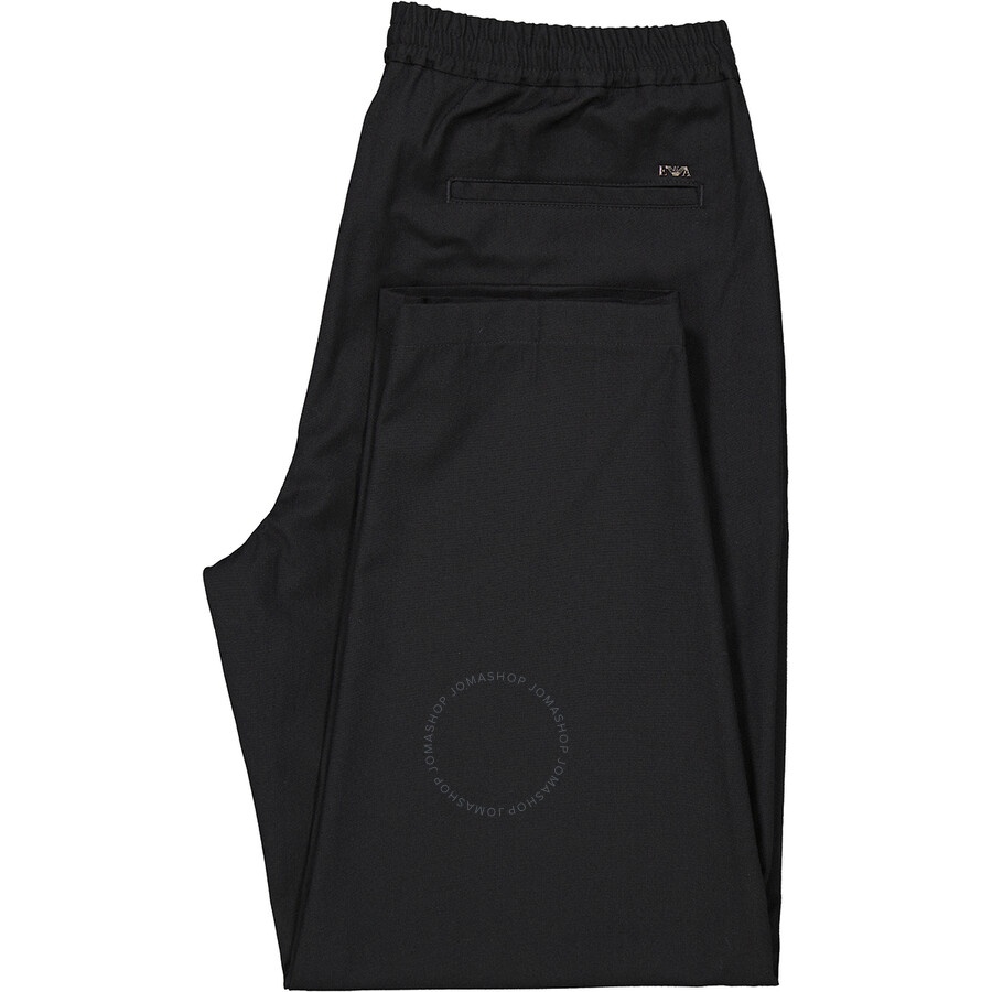 Emporio Armani Ladies Black Casual Cotton Stretch Trousers - 11