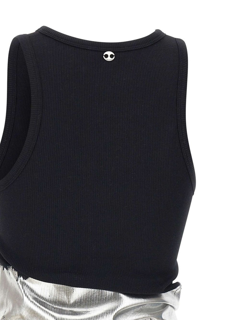 foil-finish asymmetric tank top 6