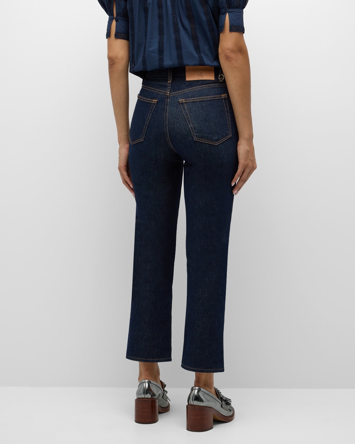 The Agnes Cropped Straight-Leg Denim Jeans - 6