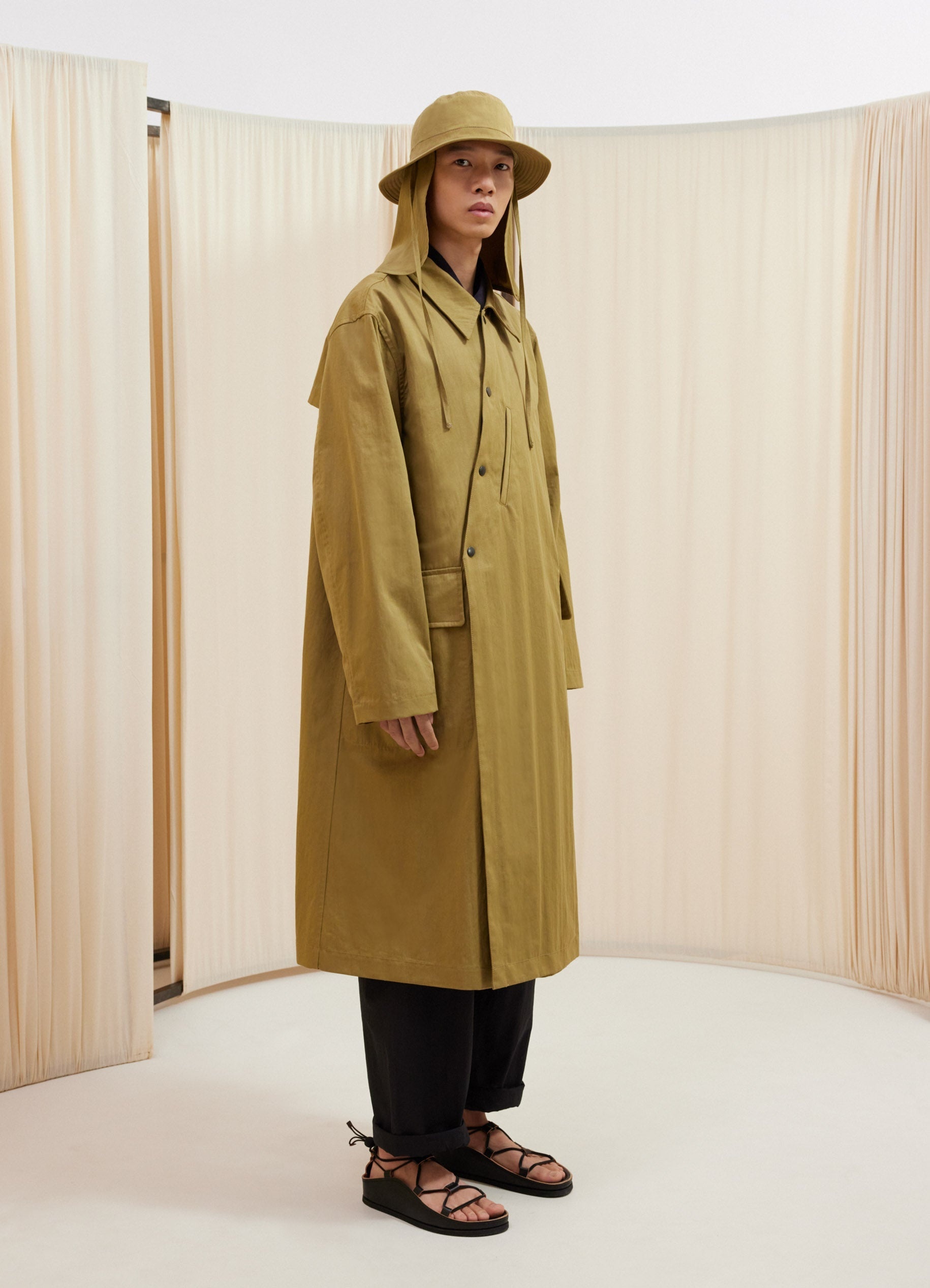 ASYMMETRICAL RAINCOAT - 4