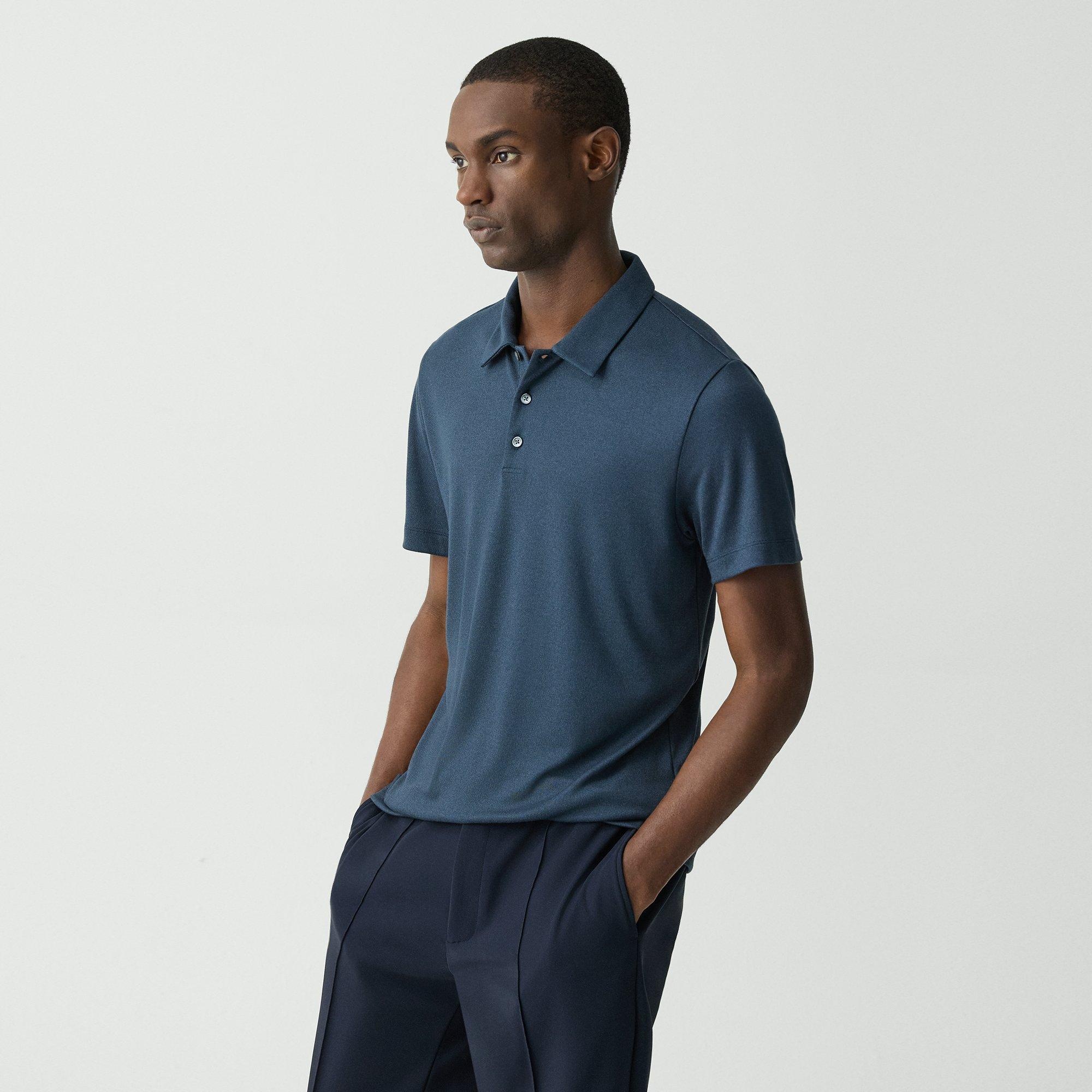 Bron Polo Shirt in Anemone Modal Jersey - 3