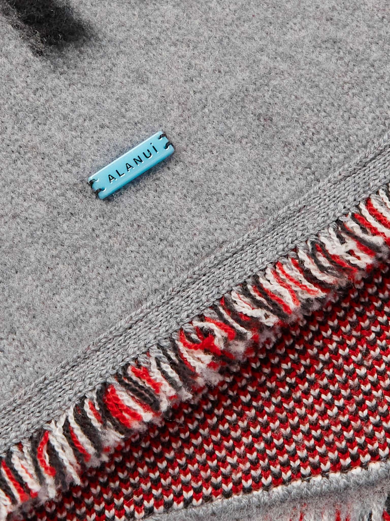 + The Rolling Stones Shawl-Collar Fringed Virgin Wool Jacquard Cardigan - 3