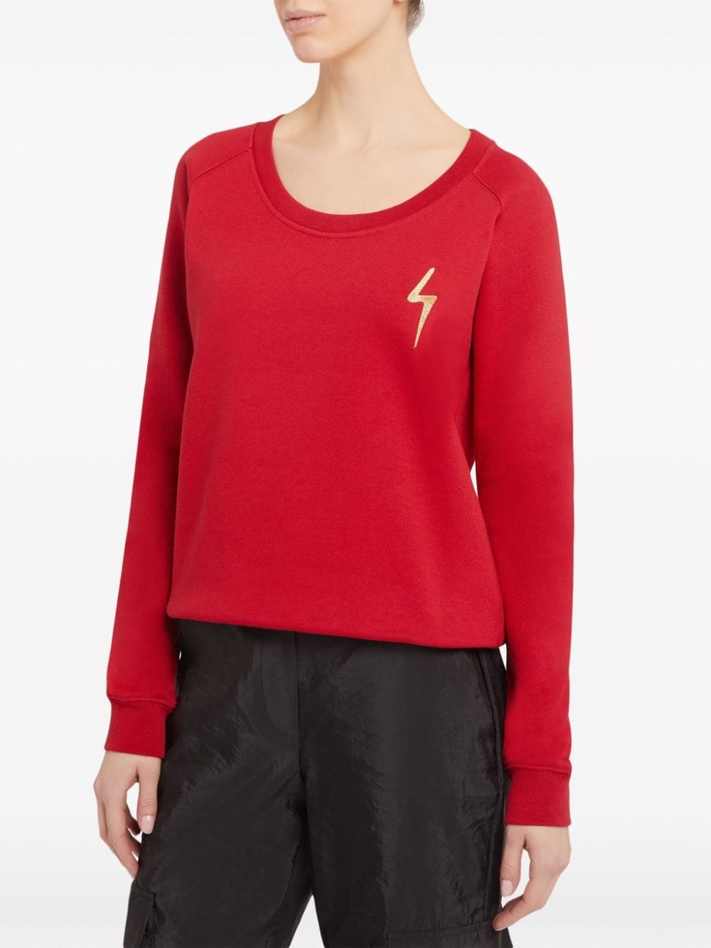 Hanane lightning bolt-embroidered sweatshirt - 3