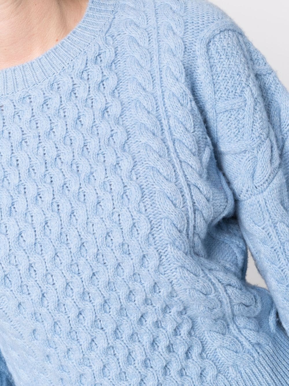 Aran-knit cropped jumper - 5