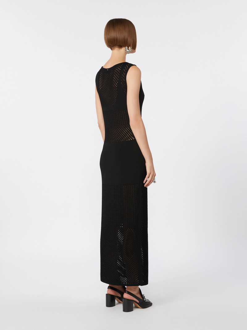 FESTA Long stretch viscose dress - BLACK 4