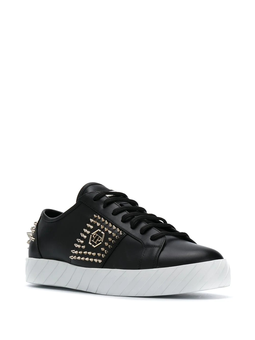 stud embellished low-top sneakers  - 2