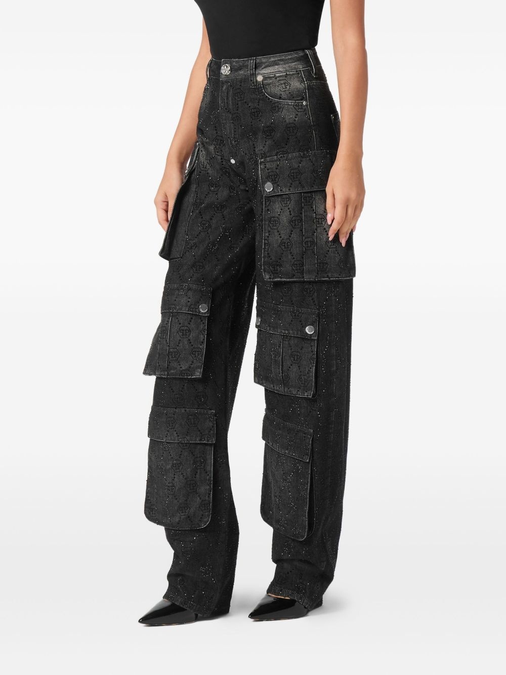 Cargo Monogram Strass jeans - 3