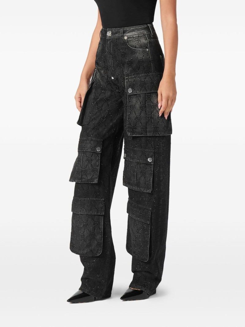 Cargo Monogram Strass jeans 3