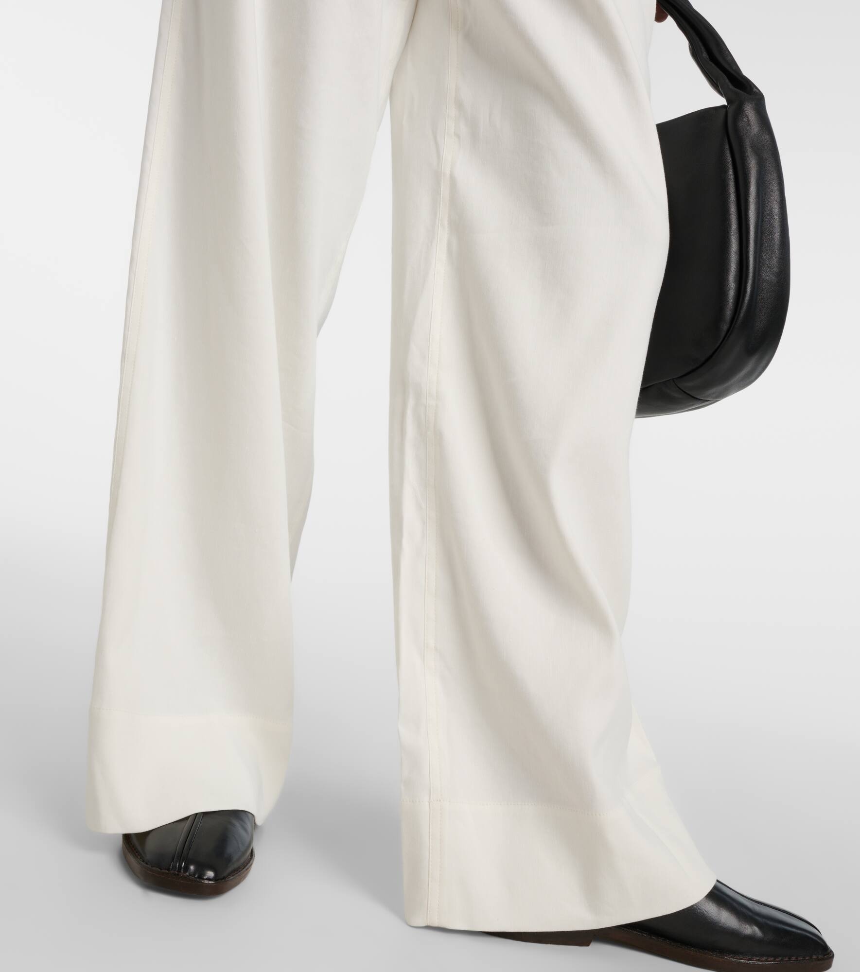 Linen-blend wide-leg pants - 5