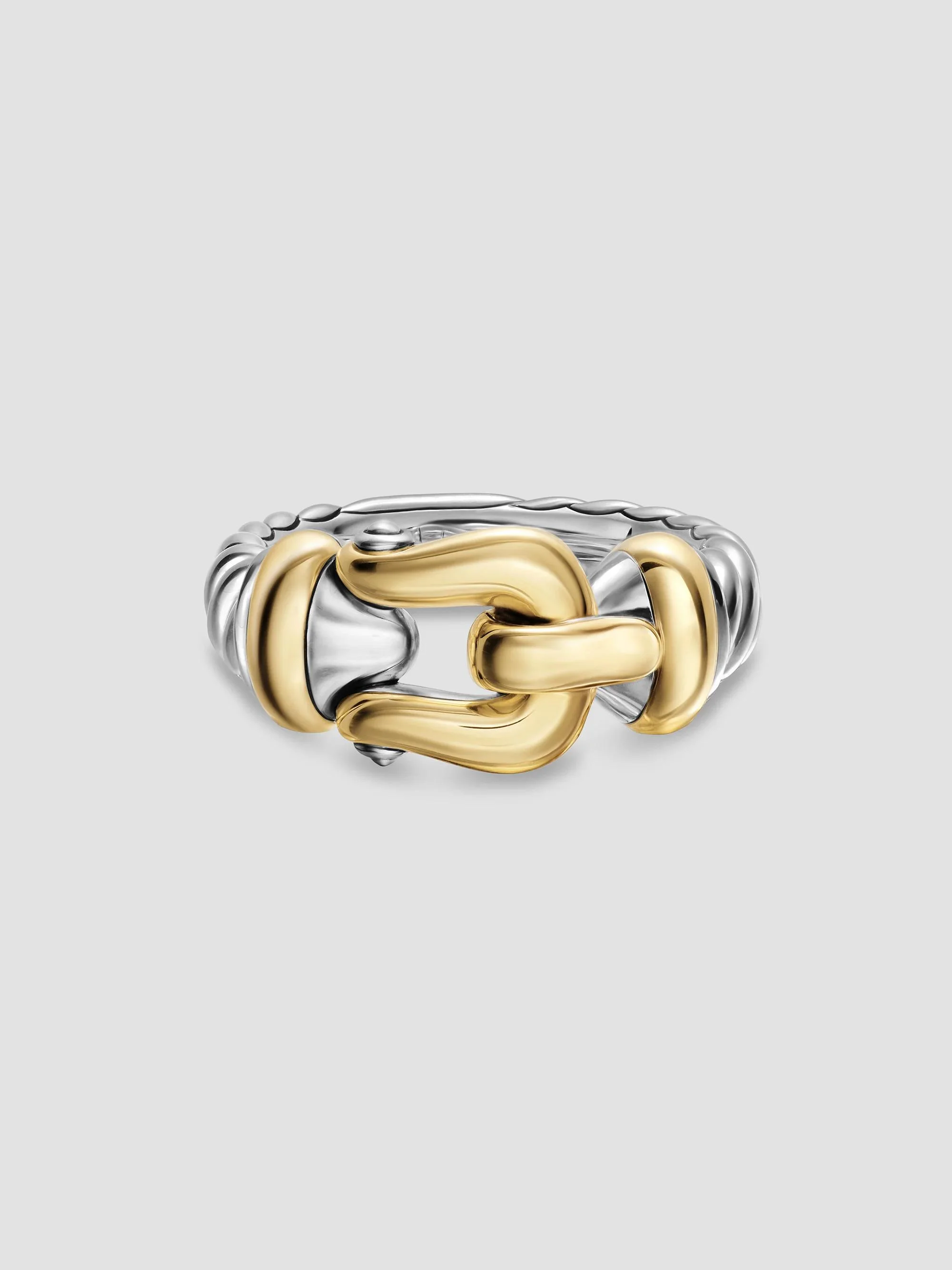 Women's Buckle Ring in Sterling Silver - Silver - 1