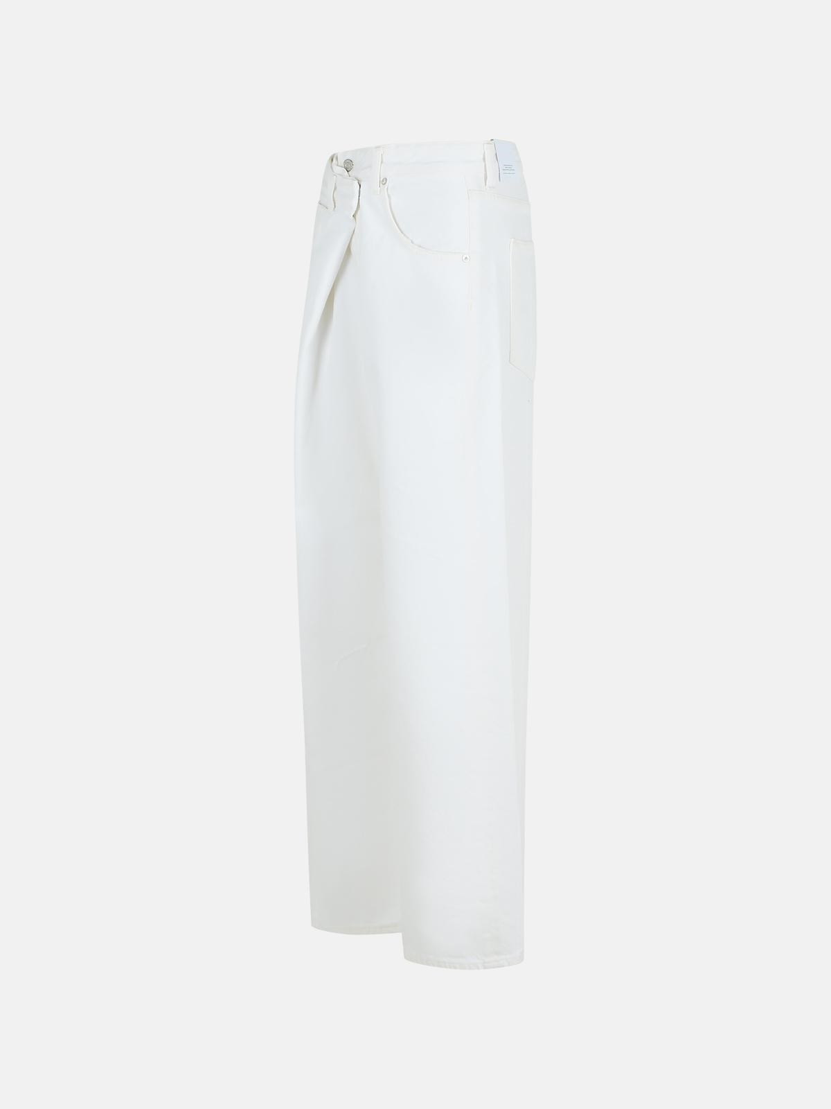 'VANA' WHITE COTTON JEANS - 2