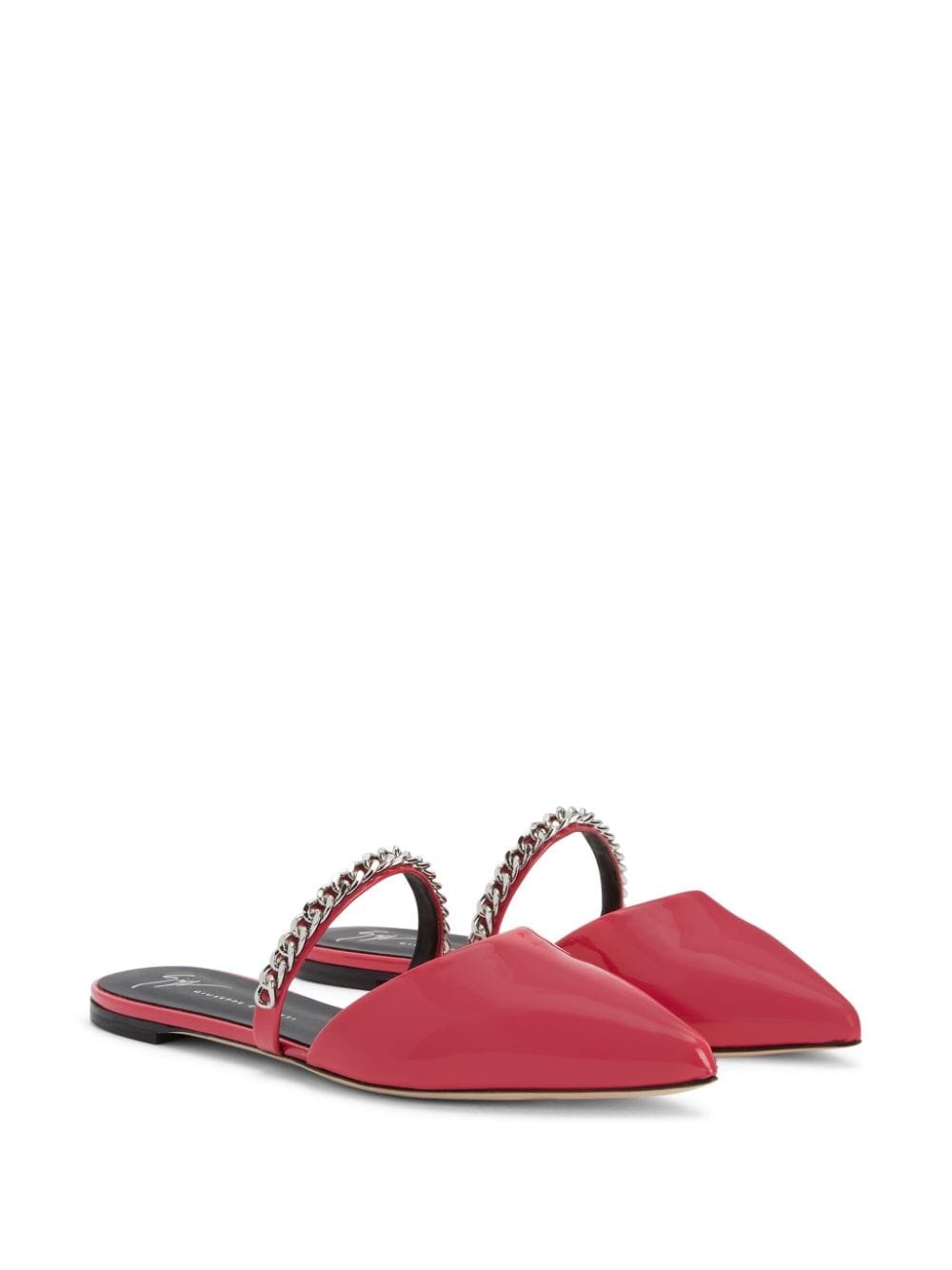 Laurette chain-detail flat mules - 2