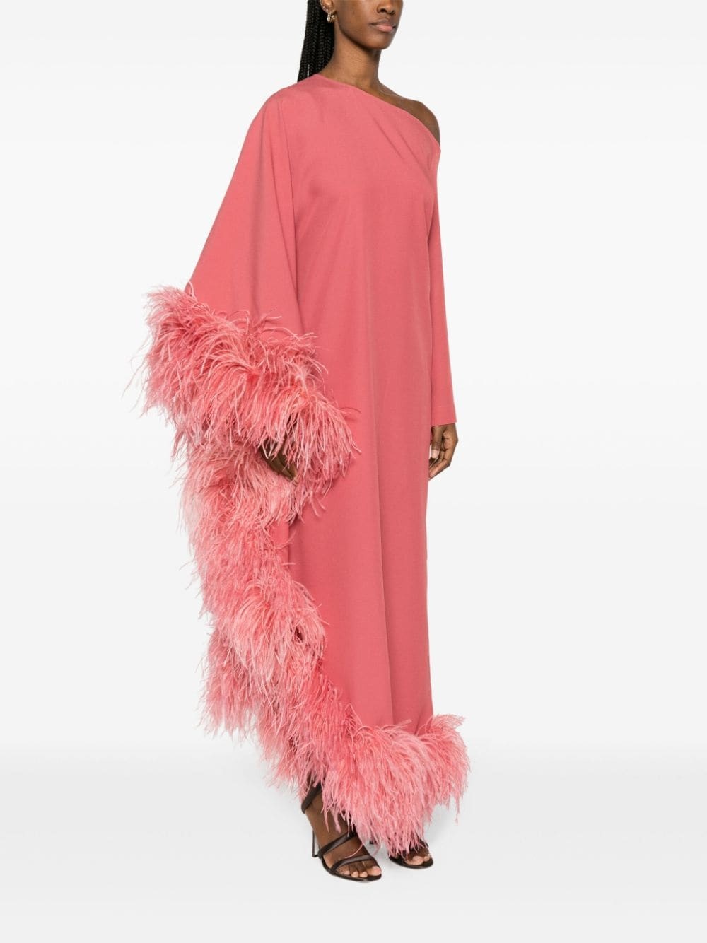 Ubud Extravaganza feather-trim maxi dress - 3