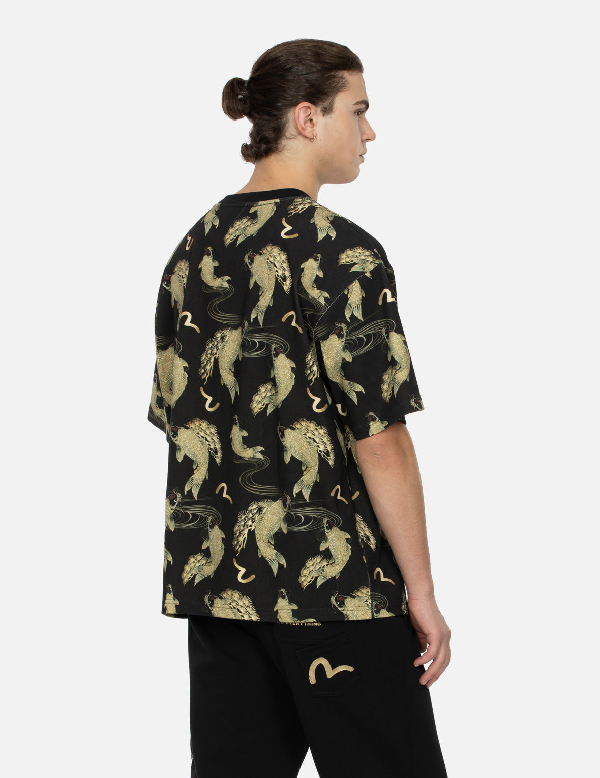 ALLOVER CARP AND SEAGULL PRINT RELAX FIT T-SHIRT - 8