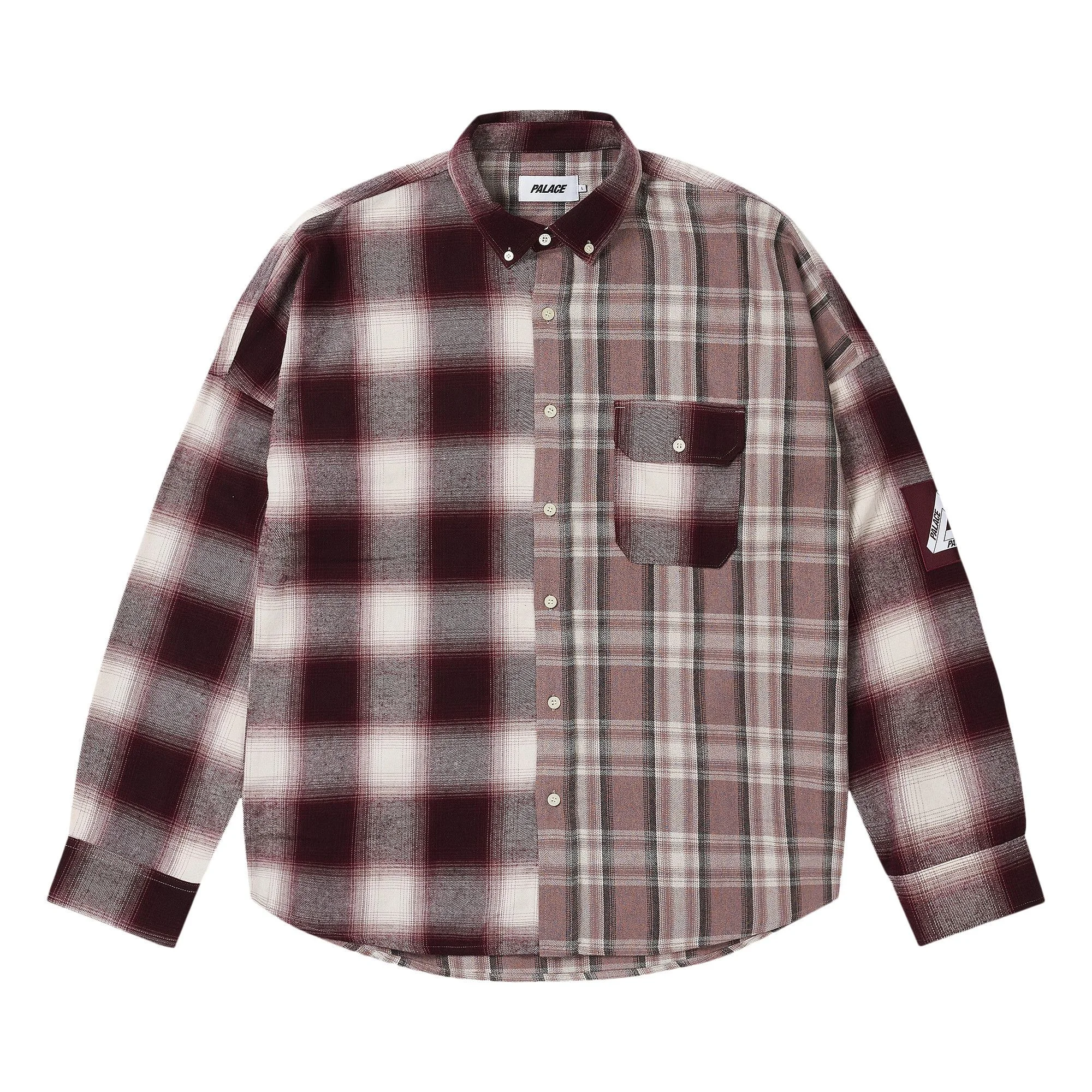 Palace Patchy Flannel Shirt 'Red' - 1