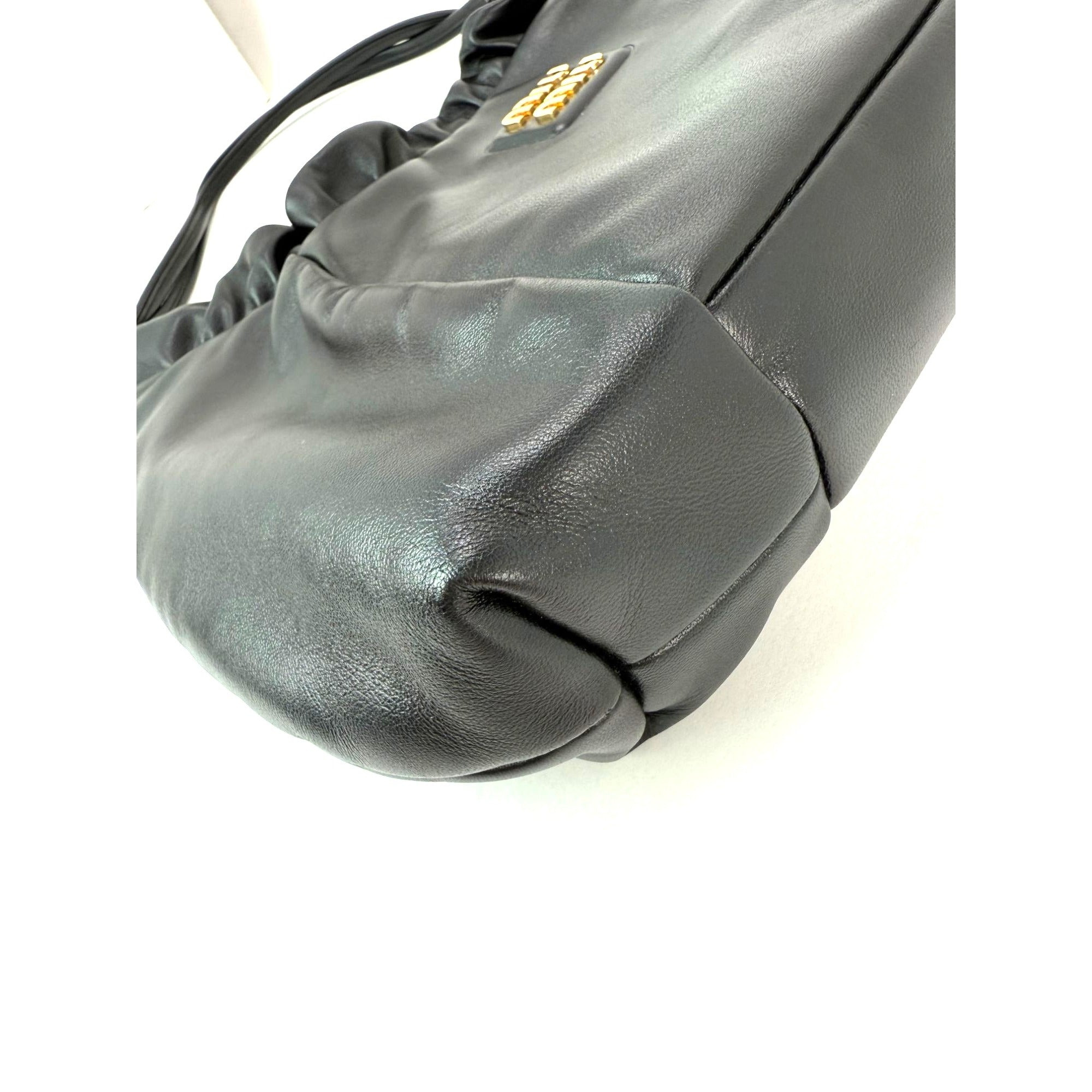 Miu Miu Nappa Black Leather Hobo Bag - 6