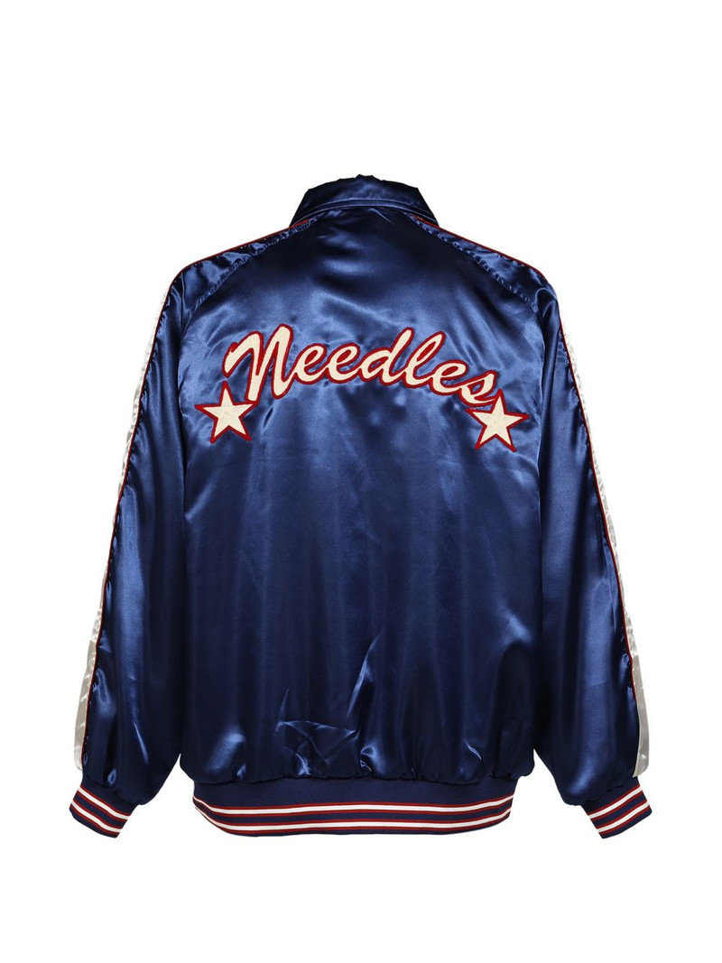 NEEDLES logo-patch bomber jacket outlook