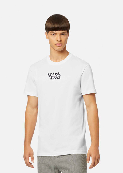 VERSACE La Greca Embroidered T-Shirt outlook