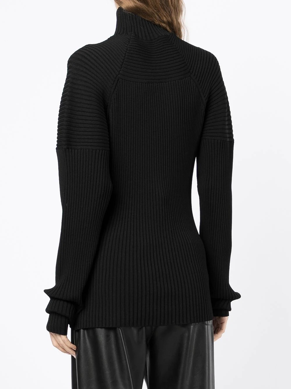 ribbed-knit cut-out jumper - 4