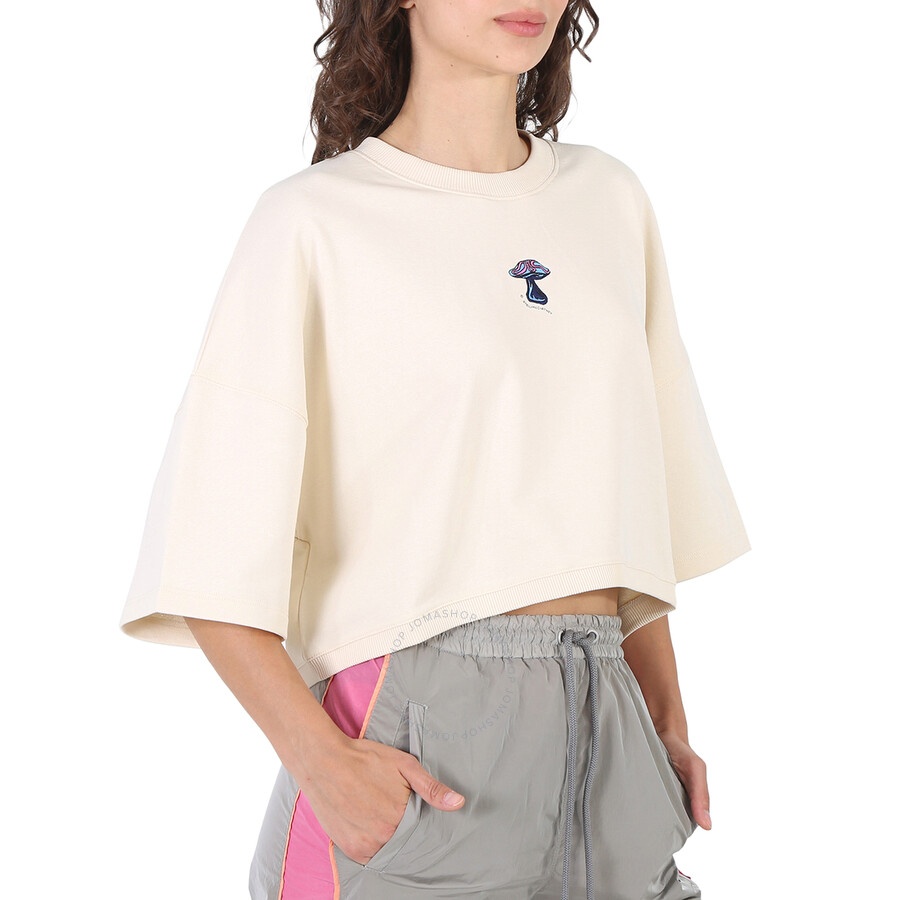 Stella McCartney Ladies Mushroom Print Cropped Sweatshirt - 5