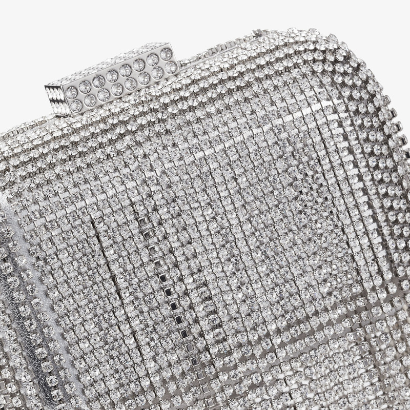 Micro Cloud
Silver Crystal Mini Bag with Fringe 7