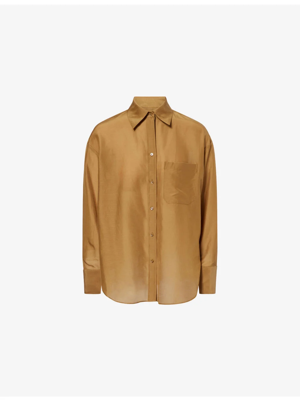 Big Joe Oversized Cotton and Silk-Blend Shirt - 1