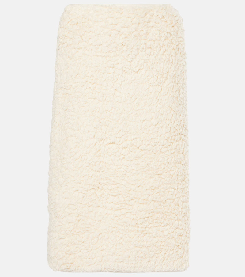 Cotton fleece midi skirt 1