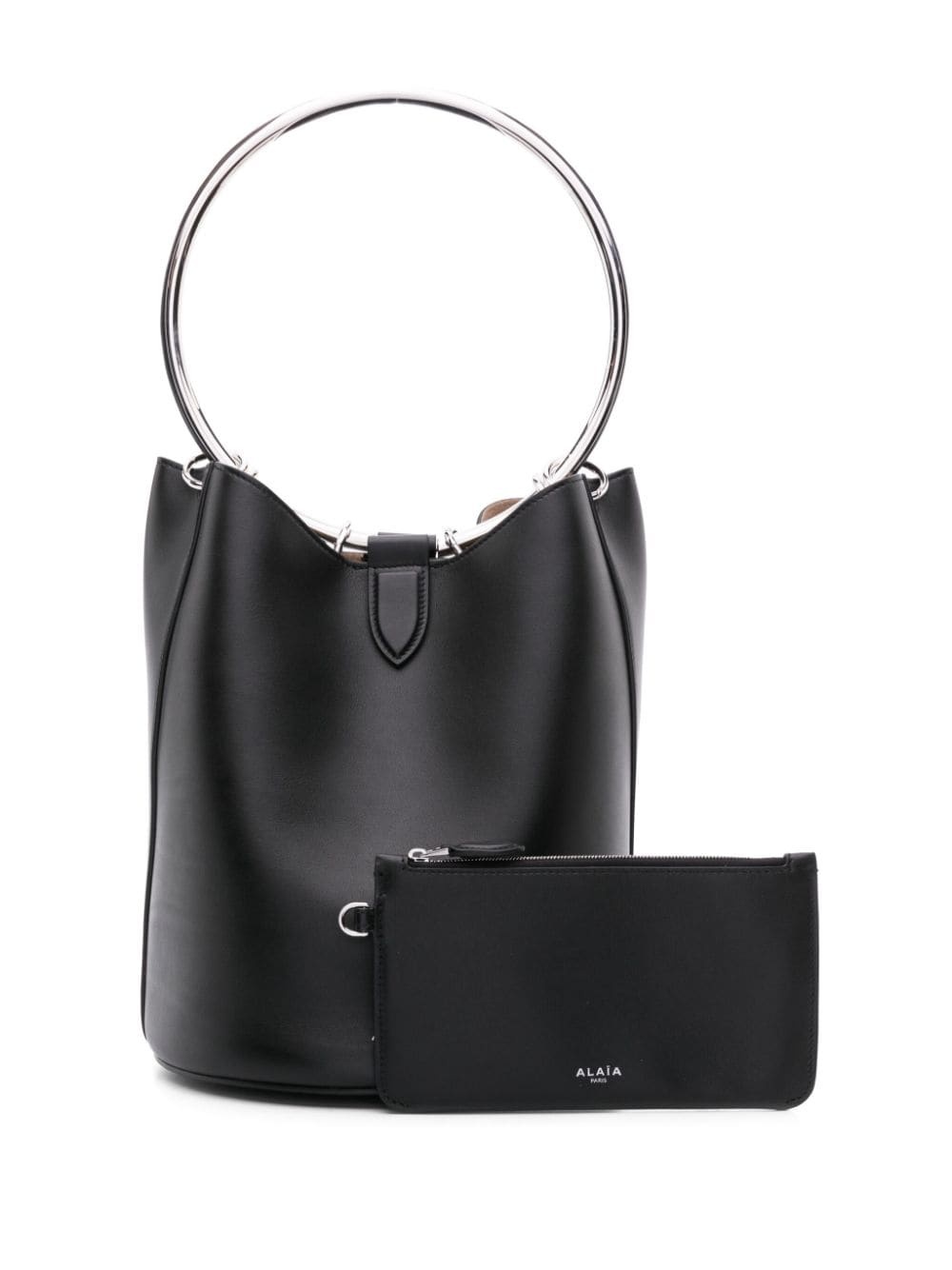 Ring large leather bucket bag - 2