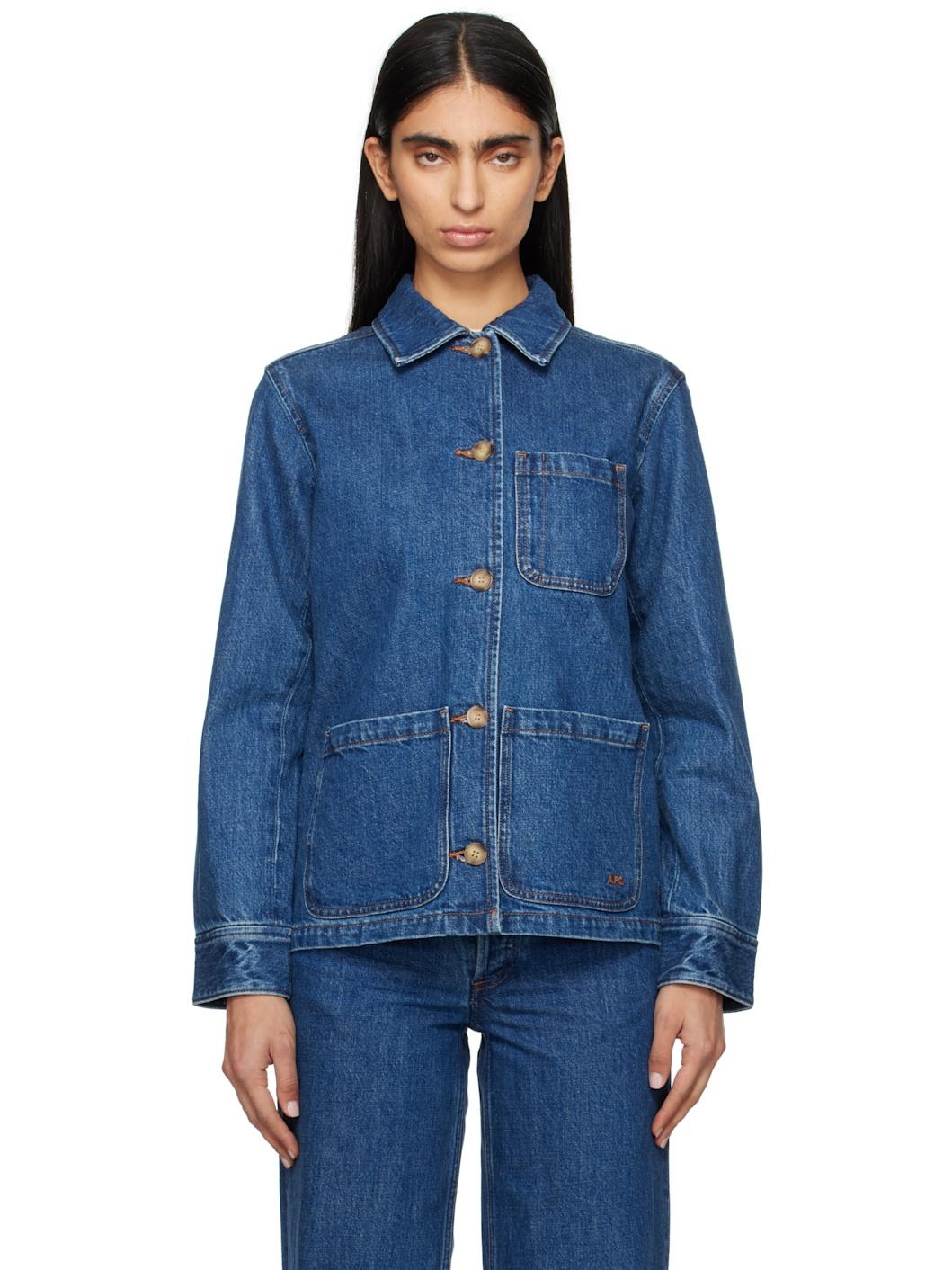 Blue Silvana Logo Denim Jacket - 1