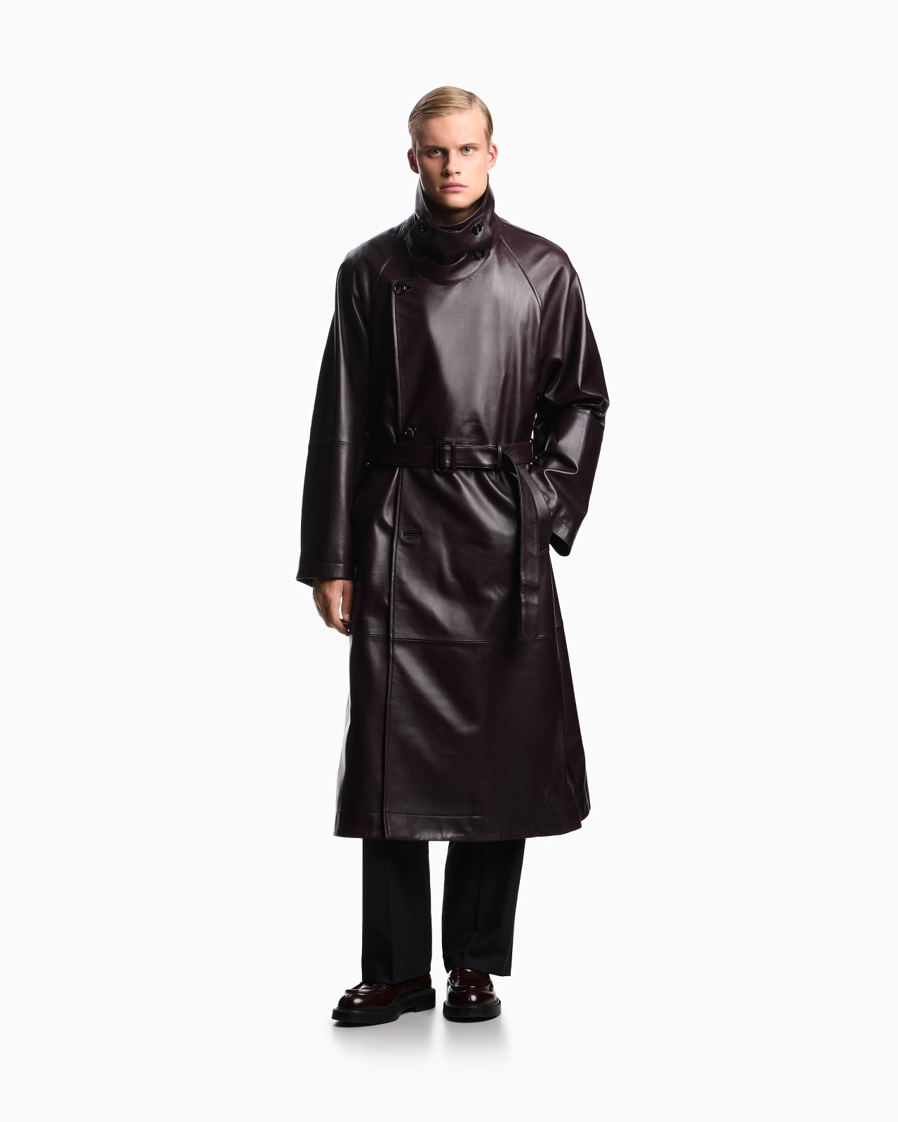 TRENCH COAT IN PLONGÉ LAMBSKIN NAPPA LEATHER - 2