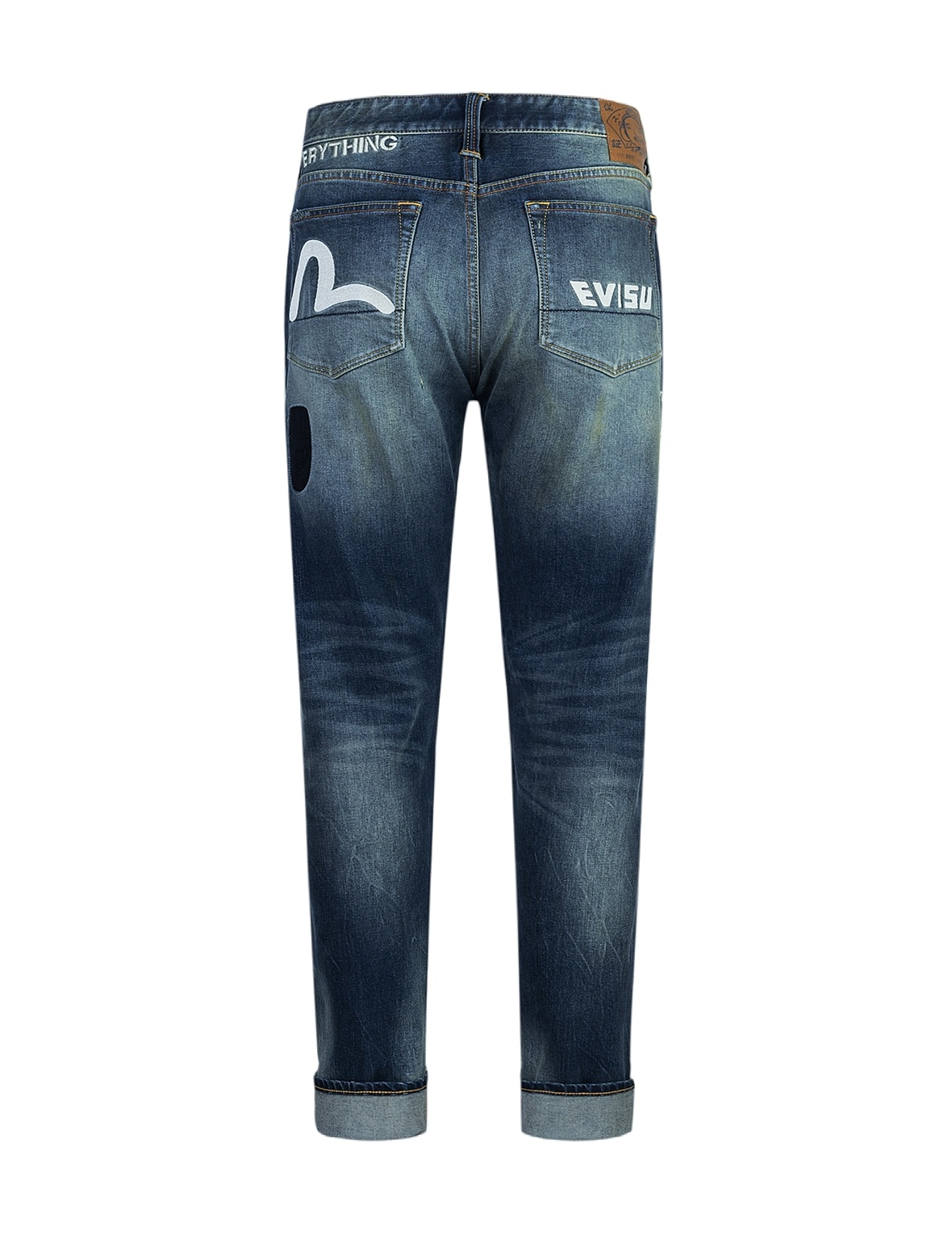 Logo Print and Seagull Embroidery Carrot Fit Jeans #2017 - 19