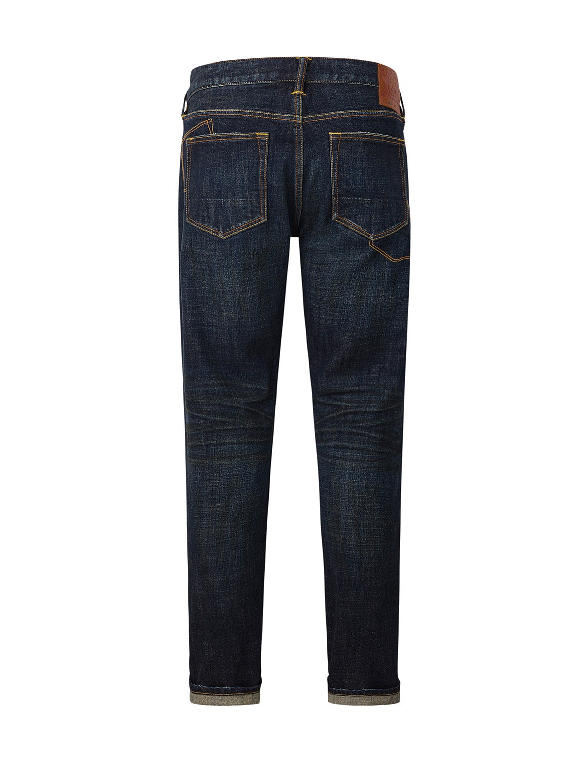 Multi-pocket Dark-toned Washed Slim Fit Jeans #2010 - 8