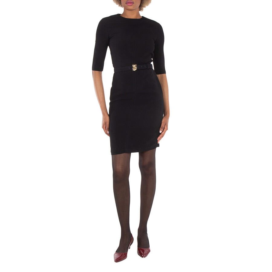 Burberry Monogram Motif Betled Crewneck Dress - 1