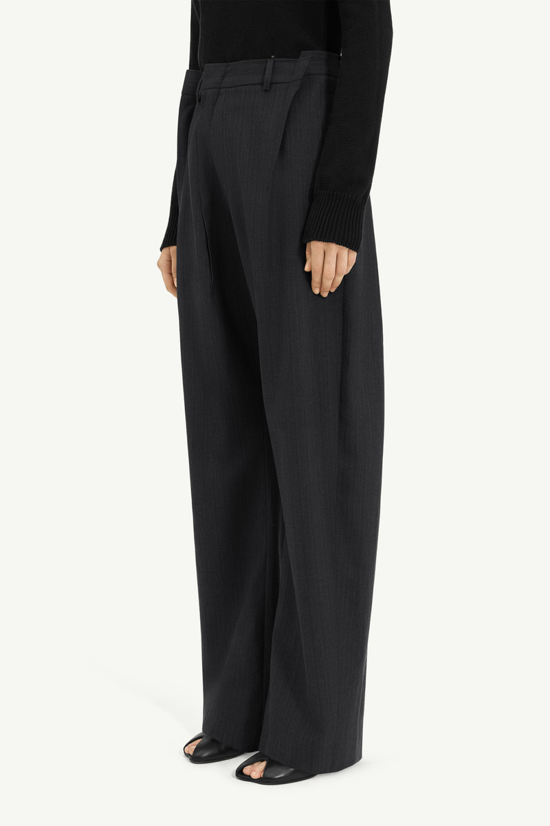 Pinstripe wool trousers 4